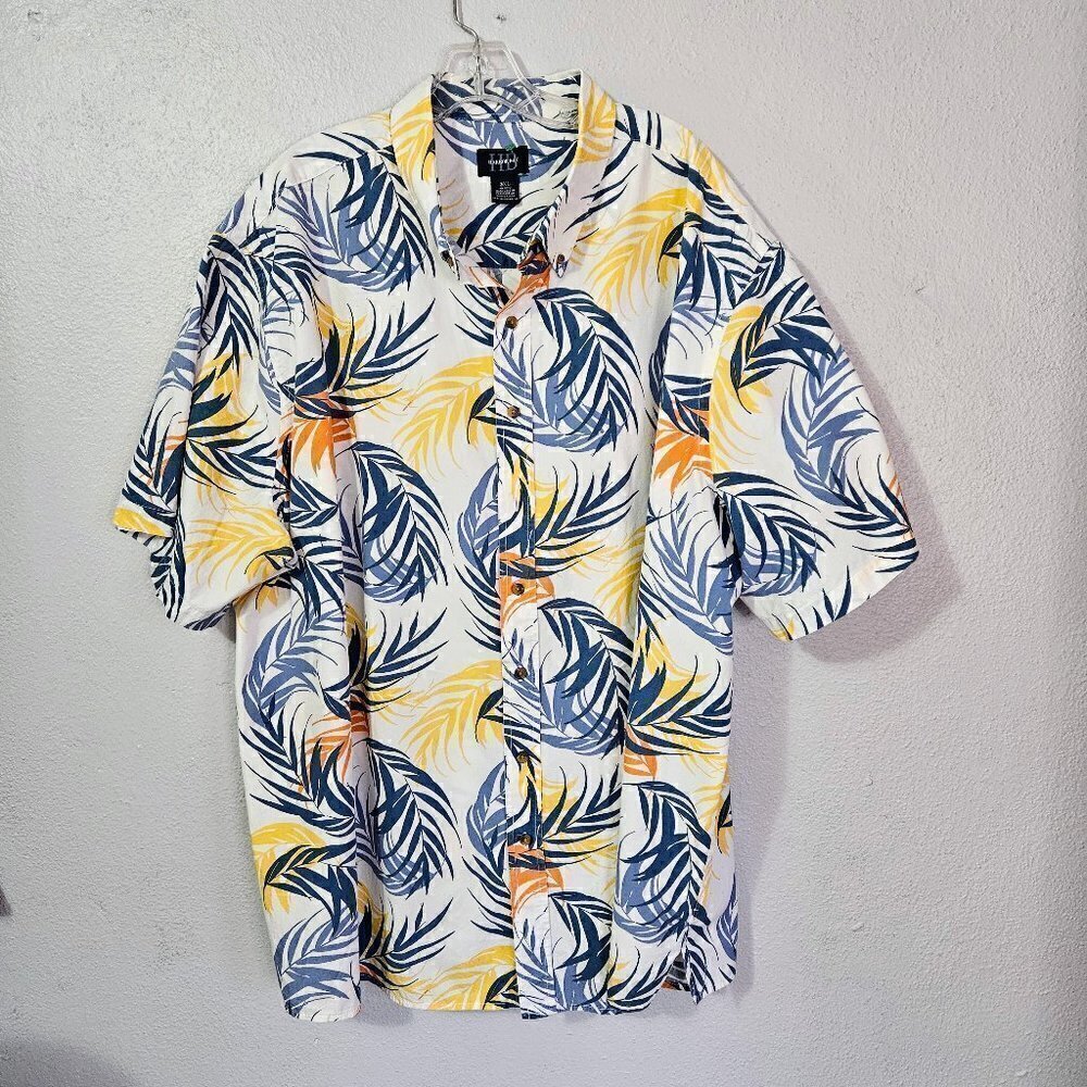 VTG HARBOR BAY HAWAIIAN CASUAL COTTON MENS SHIRT SIZE 3 XL